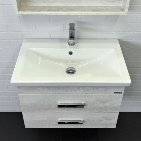 Тумба с раковиной Comforty Никосия 00-00005792CF 70х50 подвесная цвет серый