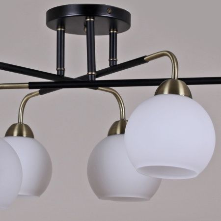 Люстра на штанге Illumico IL0252 IL0252-6CSQ-79 BK AB