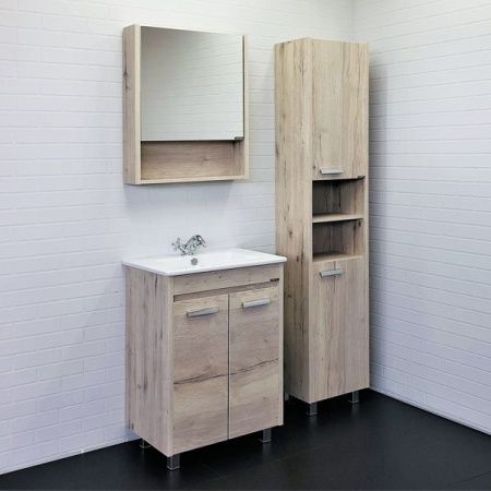 Зеркало-шкаф Comforty Марио 00-00005201CF 60х70 подвесной цвет бежевый