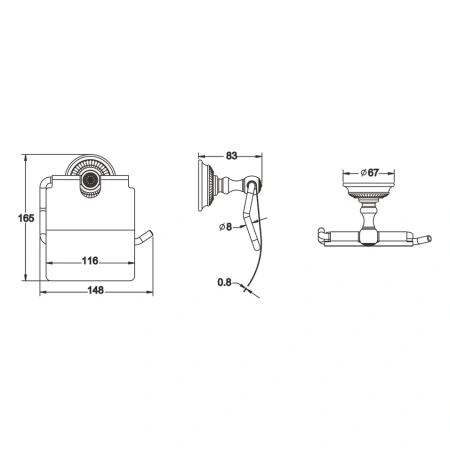 Бумагодержатель Rose RG14Q RG1405Q