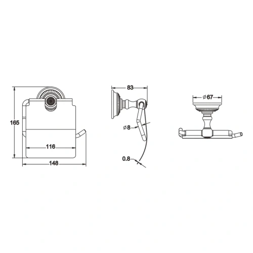 Бумагодержатель Rose RG14Q RG1405Q - фото 3