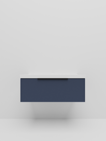 Тумба с раковиной La Fenice SIMPLA NFNC-01-SIM-BG-100-3-100 100х50 подвесная цвет синий