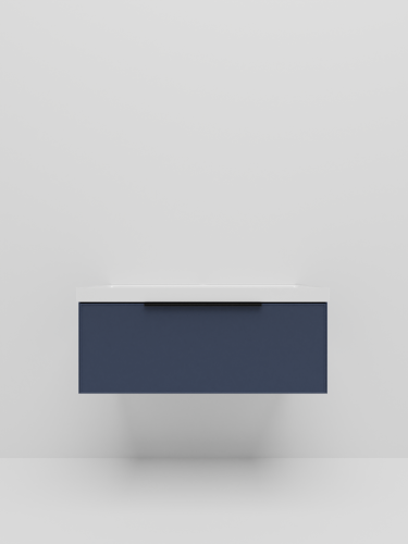 Тумба с раковиной La Fenice SIMPLA NFNC-01-SIM-BG-100-3-100 101х36х47 подвесная цвет синий - фото 2