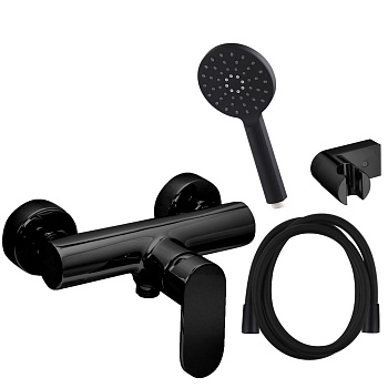 Смеситель для душа AQG Beta 01BE2317NG настенный черный матовый