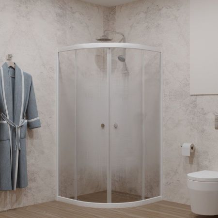 Душевой уголок Тритон Лайт Щ0000064834 100х100 стекло с рисунком профиль белый без поддона