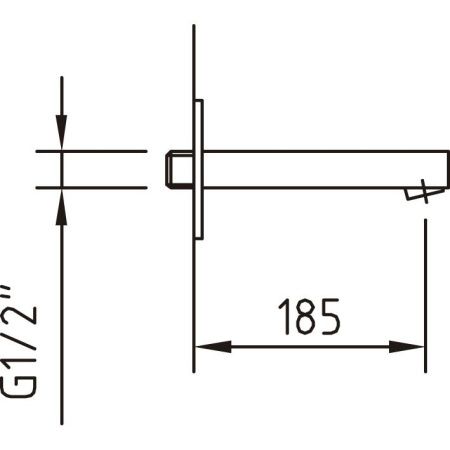 Излив Clever BIMINI 97999 настенный хром