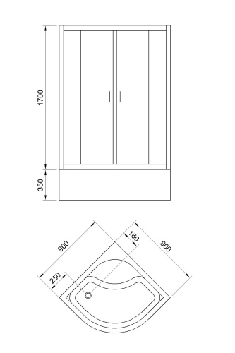 Душевой уголок Royal Bath CK RB90CK-C-CH 90х90 стекло матовое профиль хром глянцевый с поддоном - фото 3