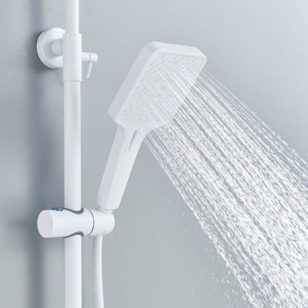 Душевая стойка Shevanik S6136C настенная цвет белый