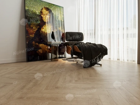 Ламинат Alpine Floor Herringbone 8 Pro New LF102-7 Дуб Прованс толщина 0.8 см 33 класс 606х101