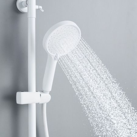 Душевая стойка Shevanik S4336C настенная цвет белый