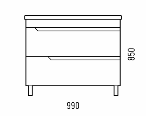 Тумба под раковину Corozo Юрма SD-00001634 99х44х83 - фото 3