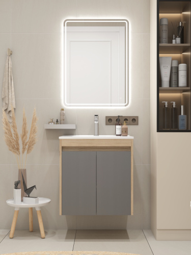 Тумба с раковиной Teymi Netta F15932 60х46х62 подвесная - фото 5