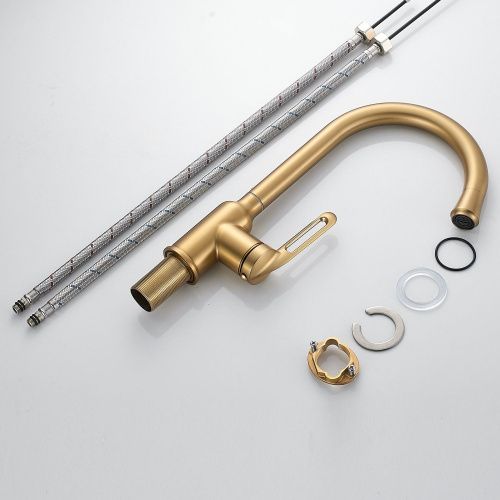 Смеситель для кухни Raffine F103G на мойку золотой сатин - фото 4