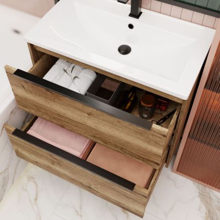 Тумба под раковину La Fenice Tesoro FNC-01-TES-DKK-100-2 100х40 подвесная цвет коричневый