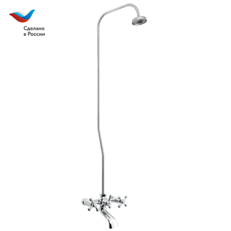 Смеситель для ванны Славен Коттедж СЛ-ДВ-А60 настенный хром