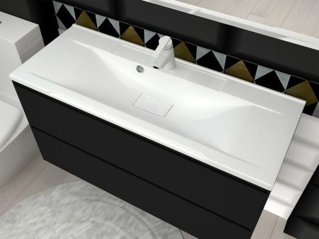 Раковина мебельная из искусственного камня Marko Комфорт 100 5004100 100х50 накладная цвет белый