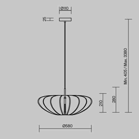 Светильник подвесной Maytoni Cambio Modern MOD398PL-01GR1