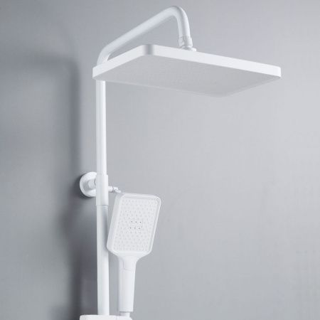 Душевая стойка Shevanik S4436C настенная цвет белый