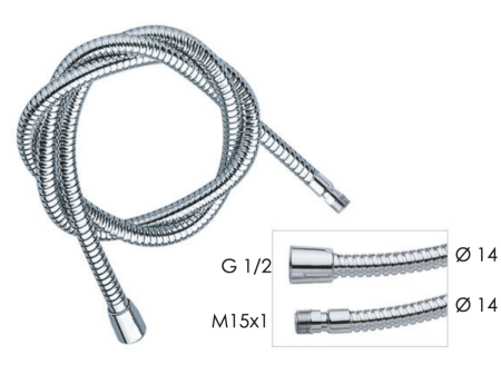 Душевой шланг Remer 333CN1512120 хром