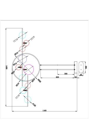 Люстра потолочная Arte Lamp Saturn (Сатурн) A7790SP-75WH
