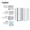 Душевая дверь Roca CAPITAL 7.M460.9.012.M 90х195 стекло прозрачное профиль хром