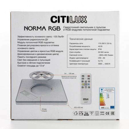 Светильник потолочный Citilux Norma (Норма) CL749K301