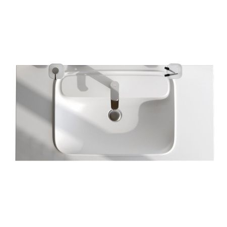 Раковина из искусственного камня Am.Pm Func M8FWPC1000WM 100х50 встраиваемая цвет белый 1 отверстие под смеситель