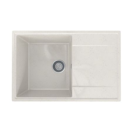 Кухонная мойка Practik PR-735 PR-M-735-001 75х50 цвет белый поверхность глянцевая