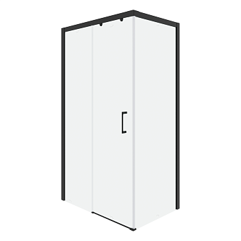 Душевой уголок Cerutti SPA VITO110B-L 110х80 стекло прозрачное профиль черный без поддона