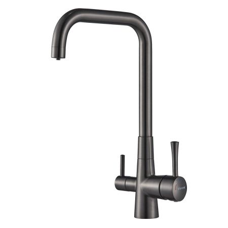 Смеситель для кухни Shevanik S528T на мойку оружейная сталь