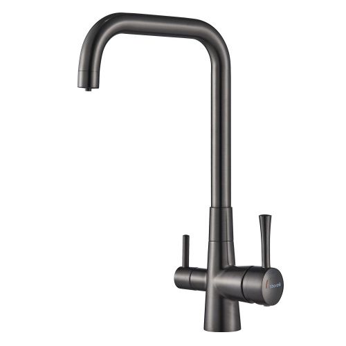 Смеситель для кухни Shevanik S528T на мойку оружейная сталь - фото 2