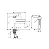 Смеситель Hansgrohe Finoris 76024670 на раковину черный