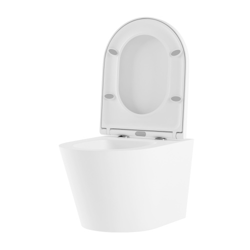 Унитаз подвесной Lavinia Boho Biore 3304003R белый глянцевый с сиденьем микролифт безободковый каскадный смыв - фото 2