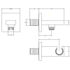 Шланговое подсоединение Gessi Rettangolo 20161#031