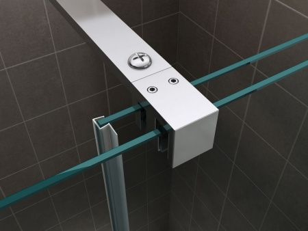 Душевая перегородка Abber Komfort AG09120 120х200 стекло прозрачное профиль хром