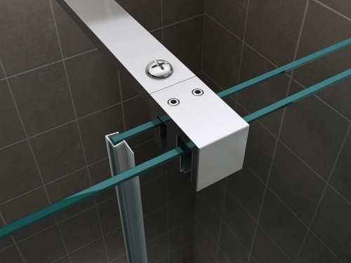 Душевая дверь Abber Komfort AG90120 120х200 стекло прозрачное профиль хром глянцевый - фото 3