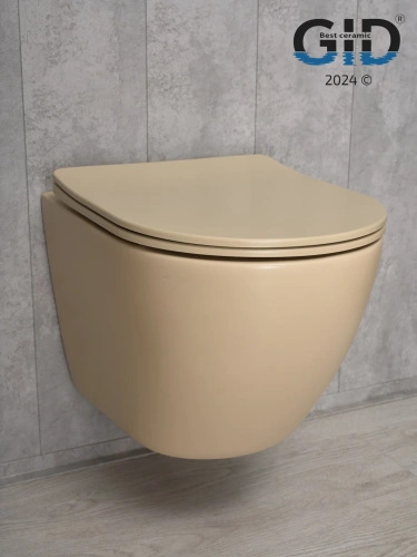 Унитаз подвесной Gid Convexo Sr2198 (62210Y) бежевый матовый - фото 2