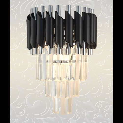 Светильник настенный Natali Kovaltseva DARIAN (ДАРИАН) DARIAN 76017/2W CHROME BLACK - фото 3