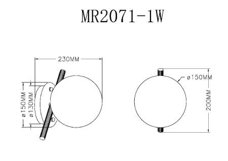 Бра Myfar Francis (Францис) MR2071-1W