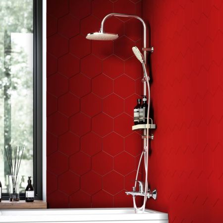 Душевая стойка Dorff Prime D0740000 настенная цвет белый/хром