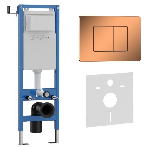 Комплект сантехническая инсталляция с клавишей смыва Iberica Blanca INOX-C IB.001M.1141 - фото 2