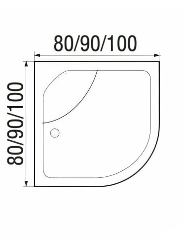 Душевая кабина River NARA LIGHT Б/К 90/44 MT (10000003576) 90х90 четверть круга - фото 4