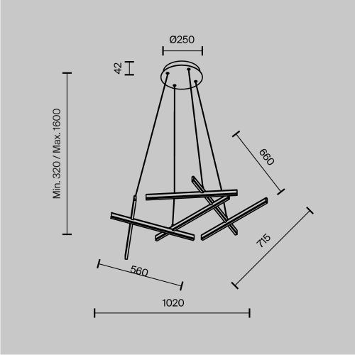 Светильник подвесной Maytoni Line Modern MOD016PL-L80WK - фото 2