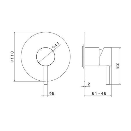 Смеситель для душа Newform X-STEEL 316 69675EX.59.098 встраиваемый в стену золото