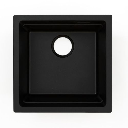 Кухонная мойка Grandex Aqua 500105 46х45 цвет черный металлик поверхность матовая - фото 4