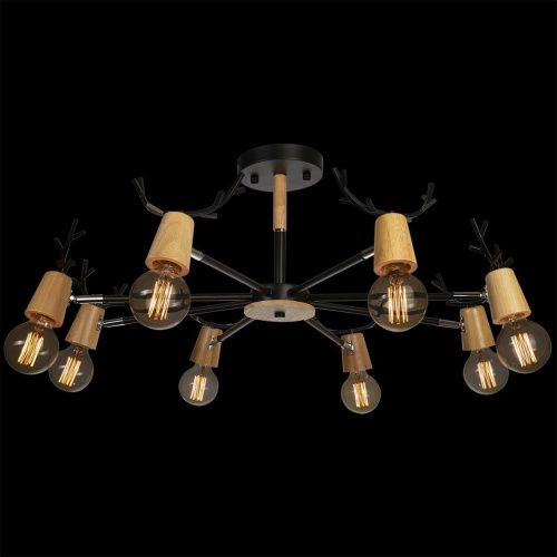 Люстра на штанге Loft It SVEN 10024/8 Black - фото 2