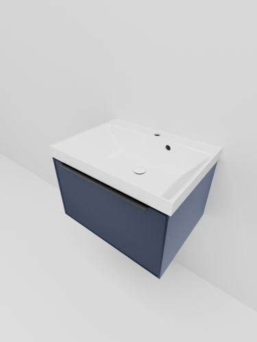 Тумба под раковину La Fenice Simpla FNC-01-SIM-BG-60 60х44х35 подвесная цвет синий матовый - фото 2