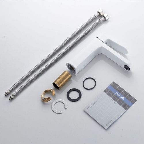 Смеситель Shevanik S4501C на раковину белый - фото 4