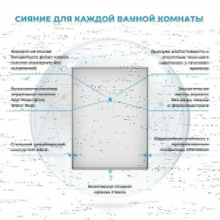 Зеркало Wellsee 7 Rays' Spectrum 172200700 70х100 подвесное