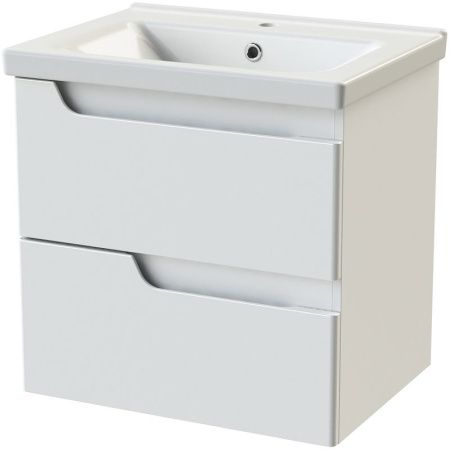 Тумба с раковиной Orange TOPLINE-Milano TP-M65-02+RA 60х50 подвесная цвет белый